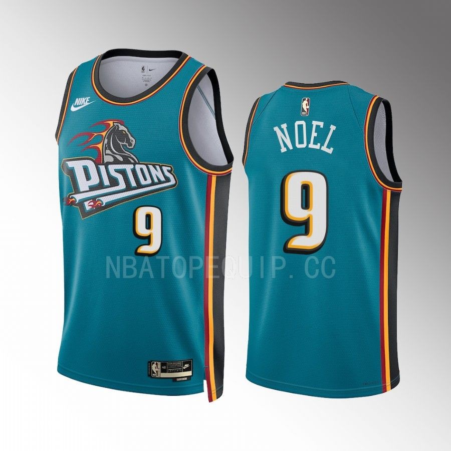 Detroit Pistons Nerlens Noel 2022-23 Classic Edition Teal #9 Jersey Swingman