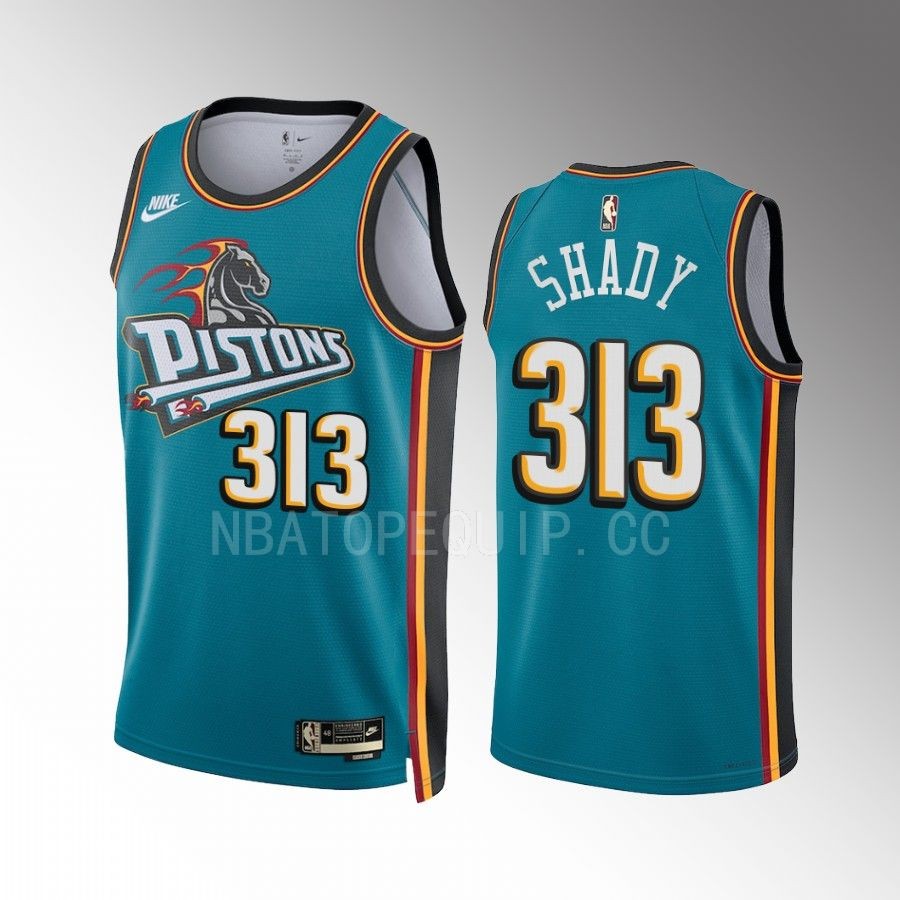 Detroit Pistons Shady 2022-23 Classic Edition Teal #313 Jersey Swingman