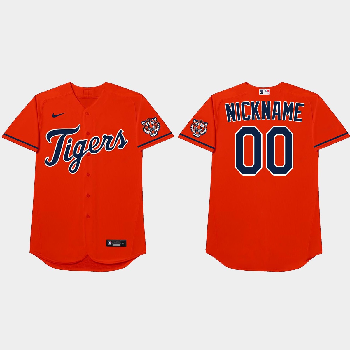 Detroit Tigers Custom 2021 Players' Weekend Nickname Jersey - Orange