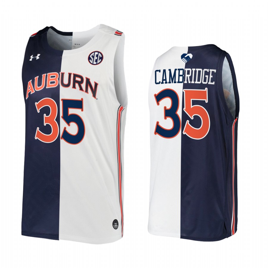 Devan Cambridge Auburn Tigers Navy White Jersey 2022 Split Edition Unite As One