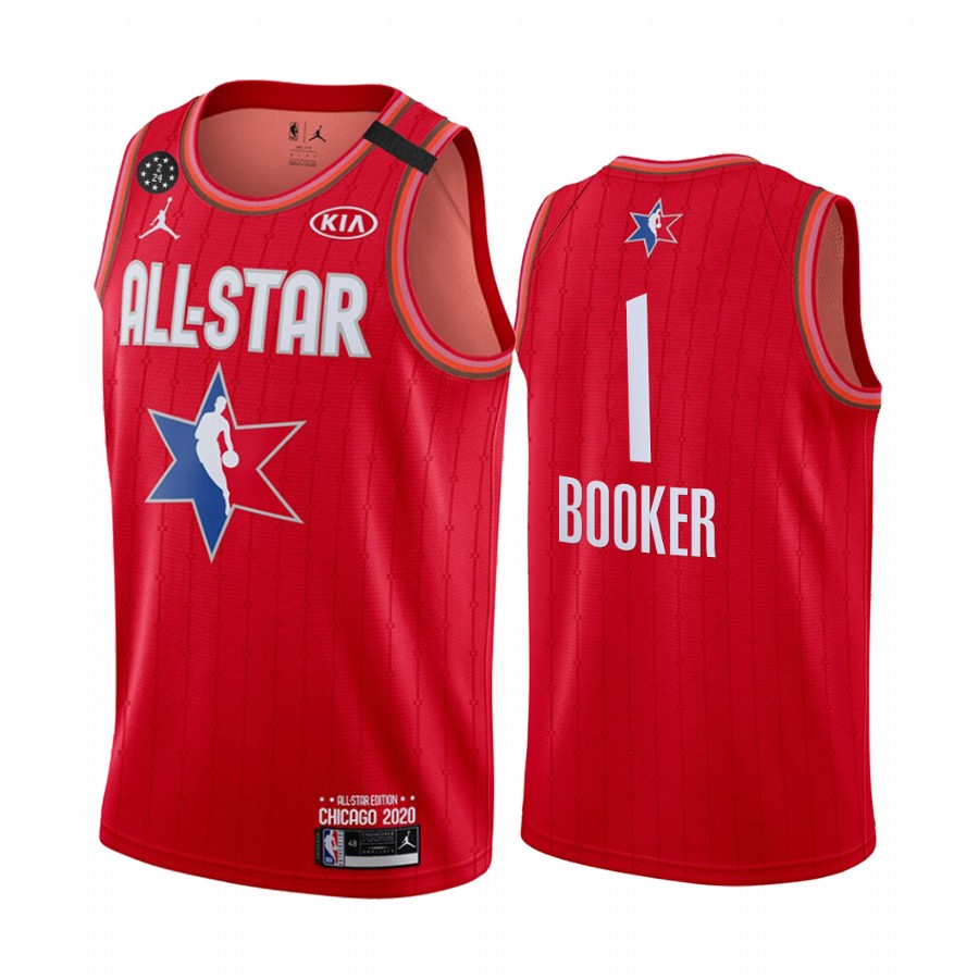 Devin Booker #1 Kobe Forever 2020 All-Star Game Jersey Reserves Phoenix Suns Red Men's