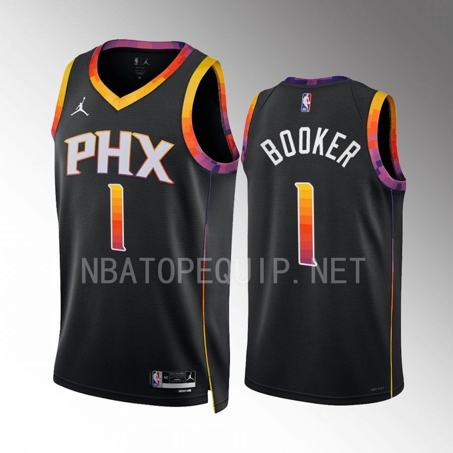 Devin Booker 2022-23 Phoenix Suns Black #1 Statement Edition Jersey Swingman