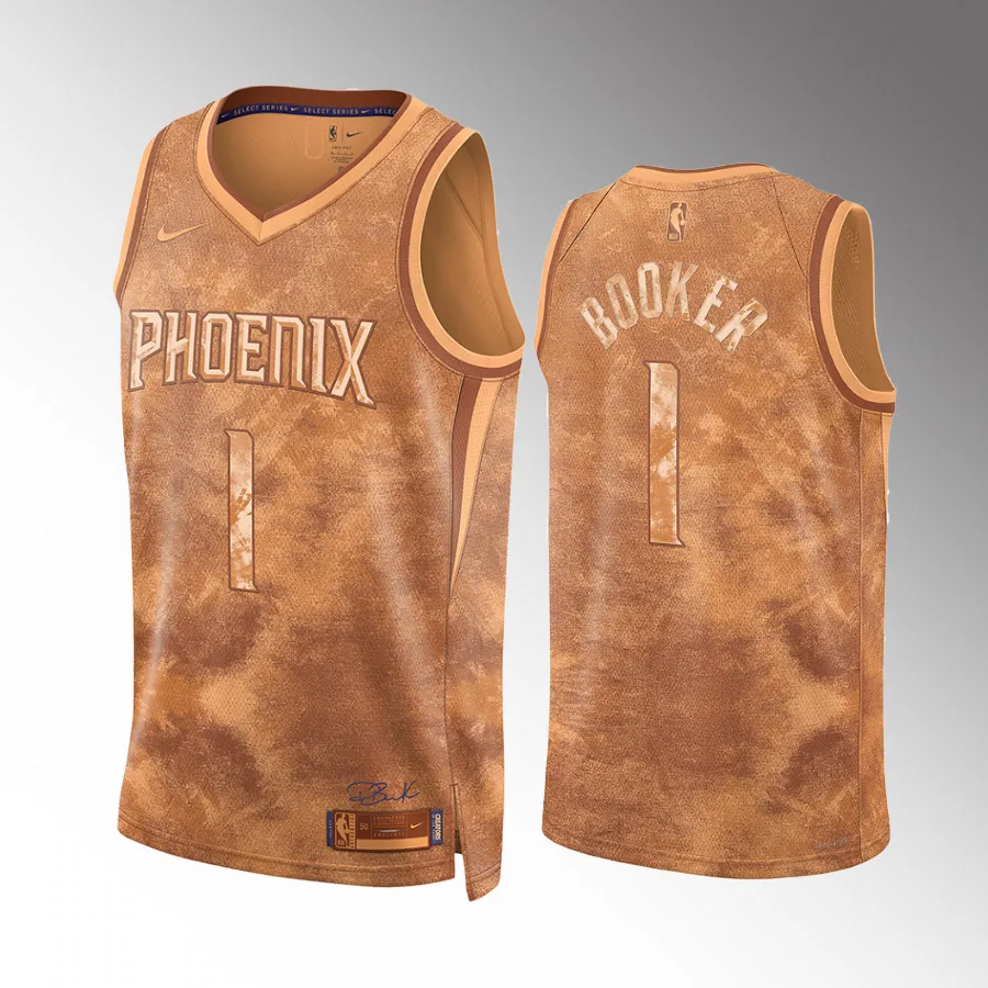 Devin Booker 2023 MVP Select Series Phoenix Suns #1 Brown Jersey Camo