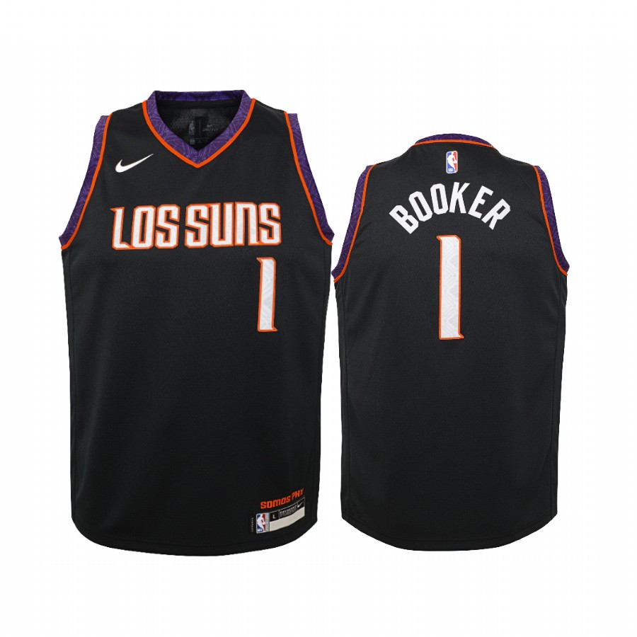 Devin Booker Phoenix Suns Black City Edition 2019-20 Jersey - youth