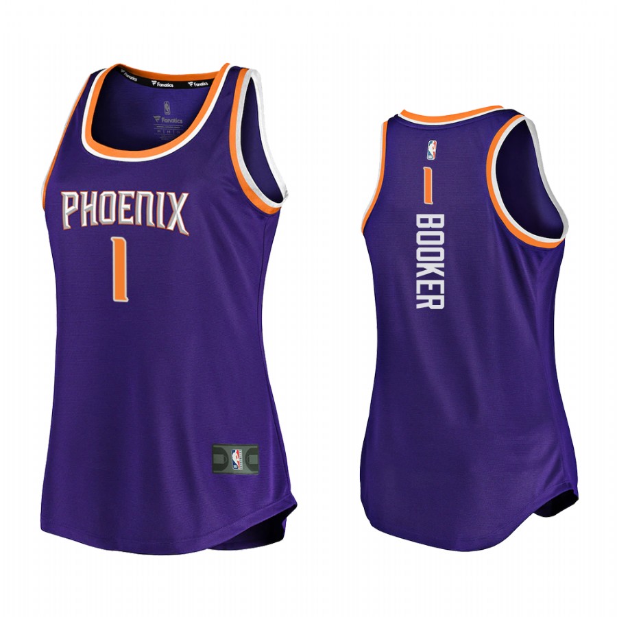 Devin Booker Phoenix Suns Purple Icon Edition Women 2021 Jersey Tank