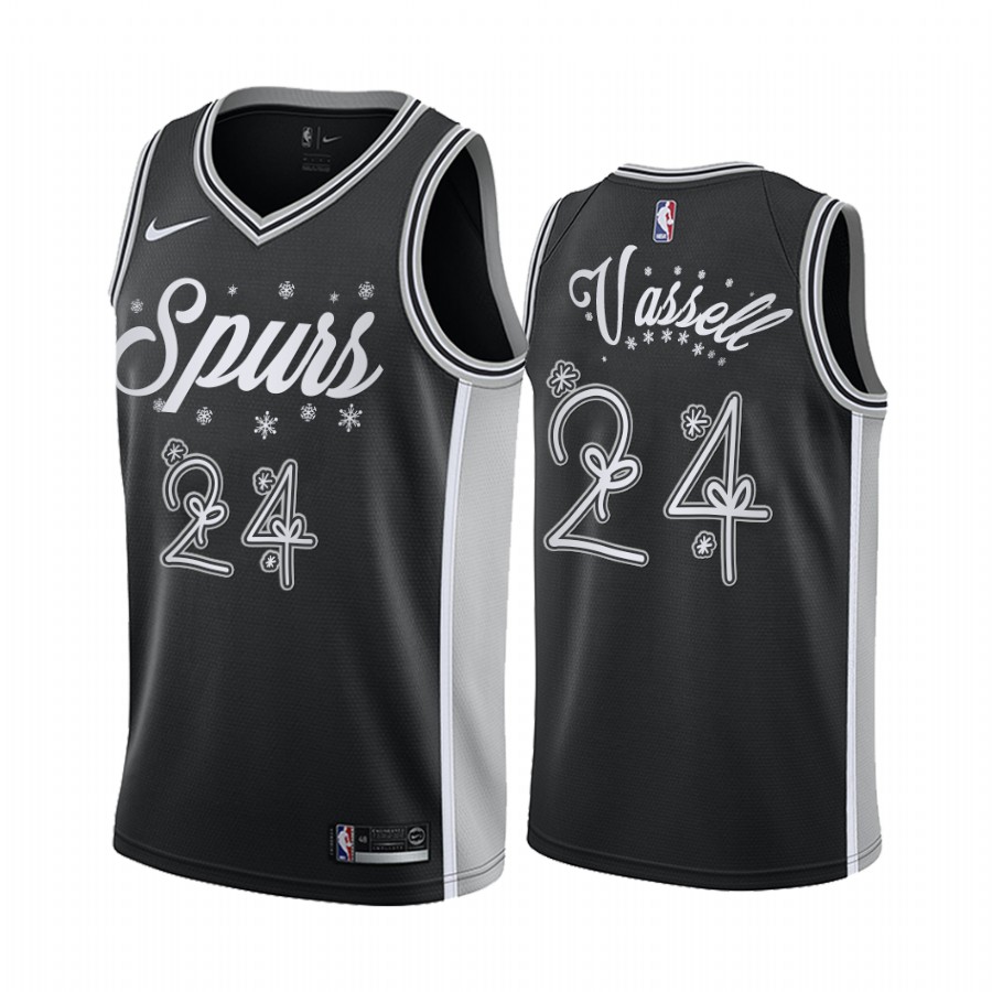 Devin Vassell San Antonio Spurs 2020 Christmas Night Black Jersey Festive Special Edition