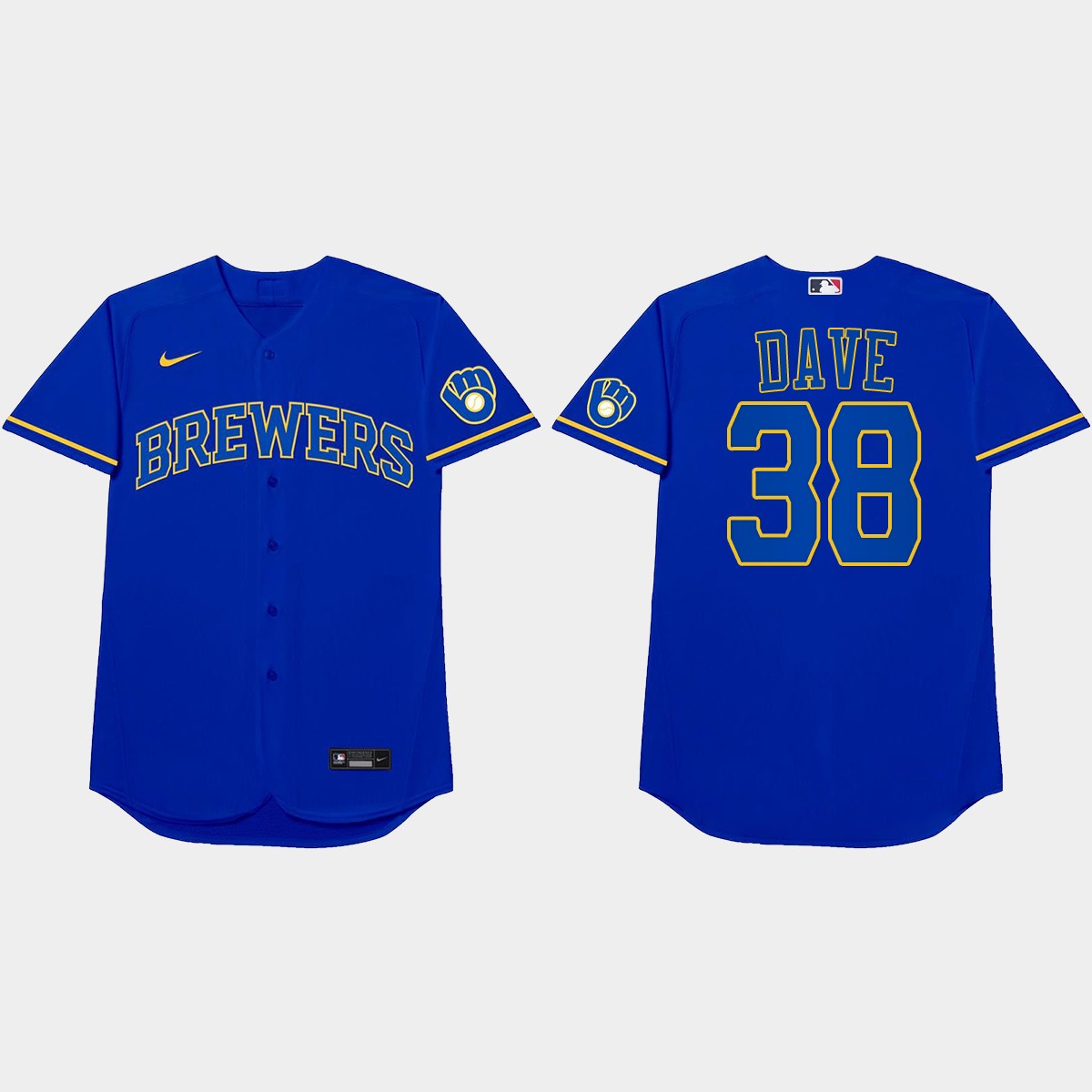 Devin Williams Nickname Brewers 2021 Players' Weekend Dave Jersey - Royal