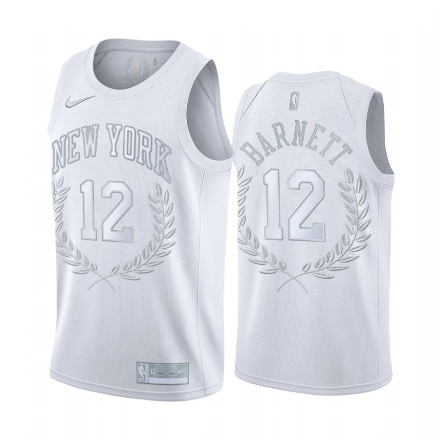 Dick Barnett #12 New York Knicks White Retired Number Jersey