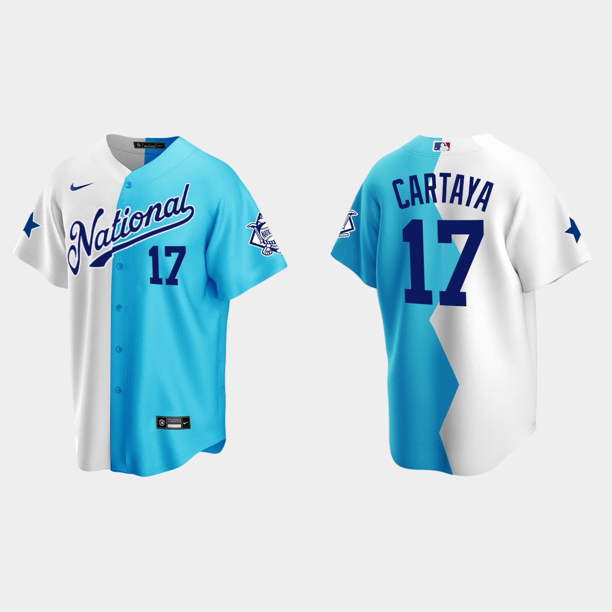 Diego Cartaya MLB 2022 All-Star Futures Game Split Jersey - White Teal