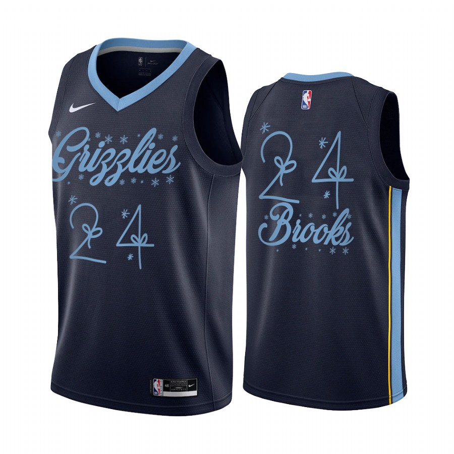 Dillon Brooks Memphis Grizzlies 2020 Christmas Night Navy Jersey Festive Special Edition