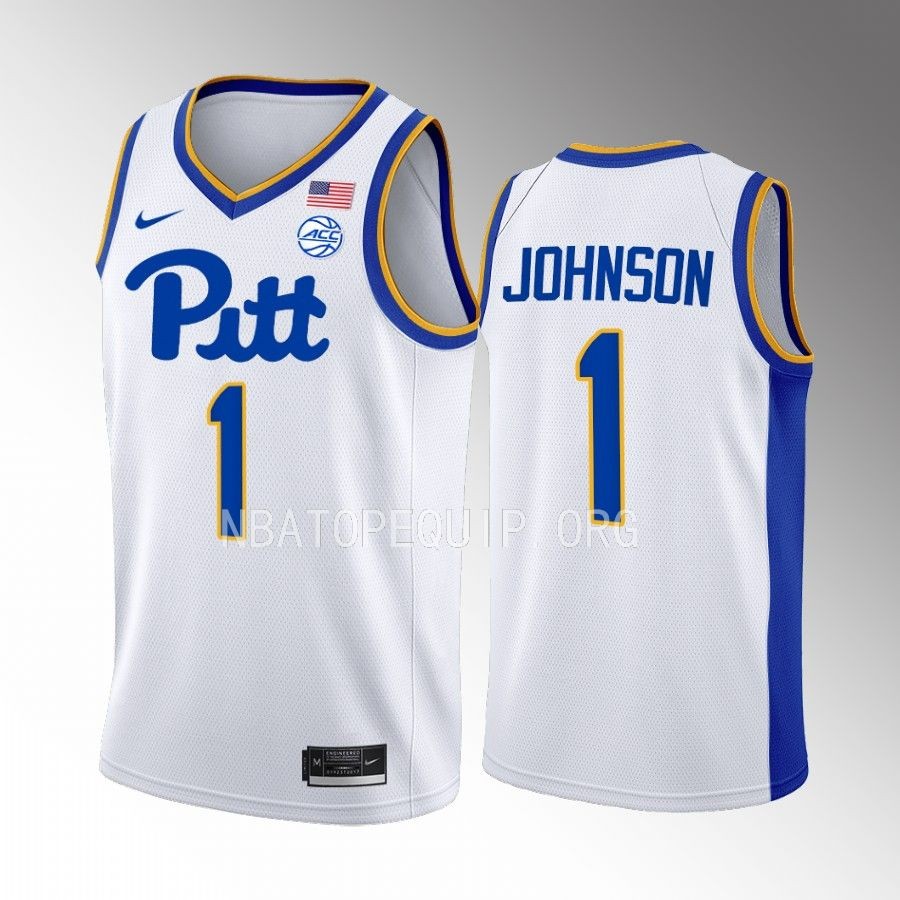 Dior Johnson Pitt Panthers White Jersey 2022-23 College