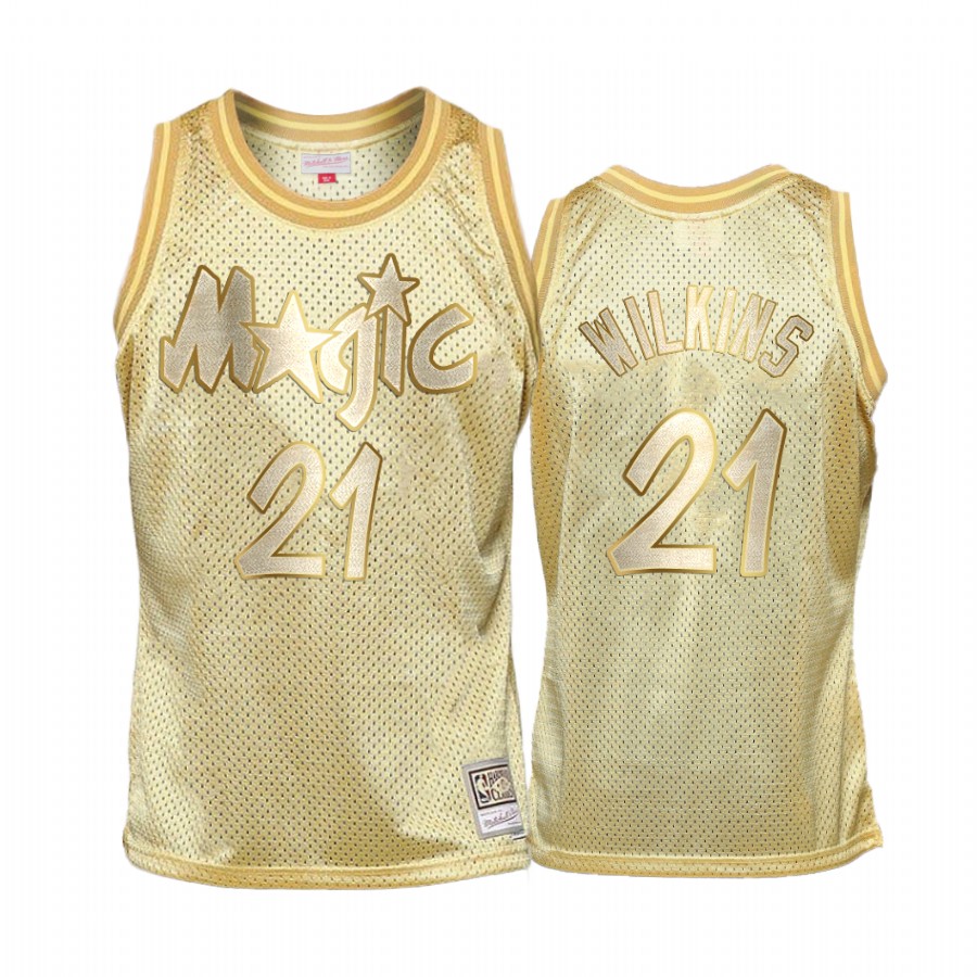 Dominique Wilkins #21 Orlando Magic Golden Midas SM Jersey
