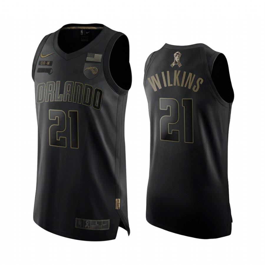 Dominique Wilkins Orlando Magic 2020 Veterans Day Black Jersey