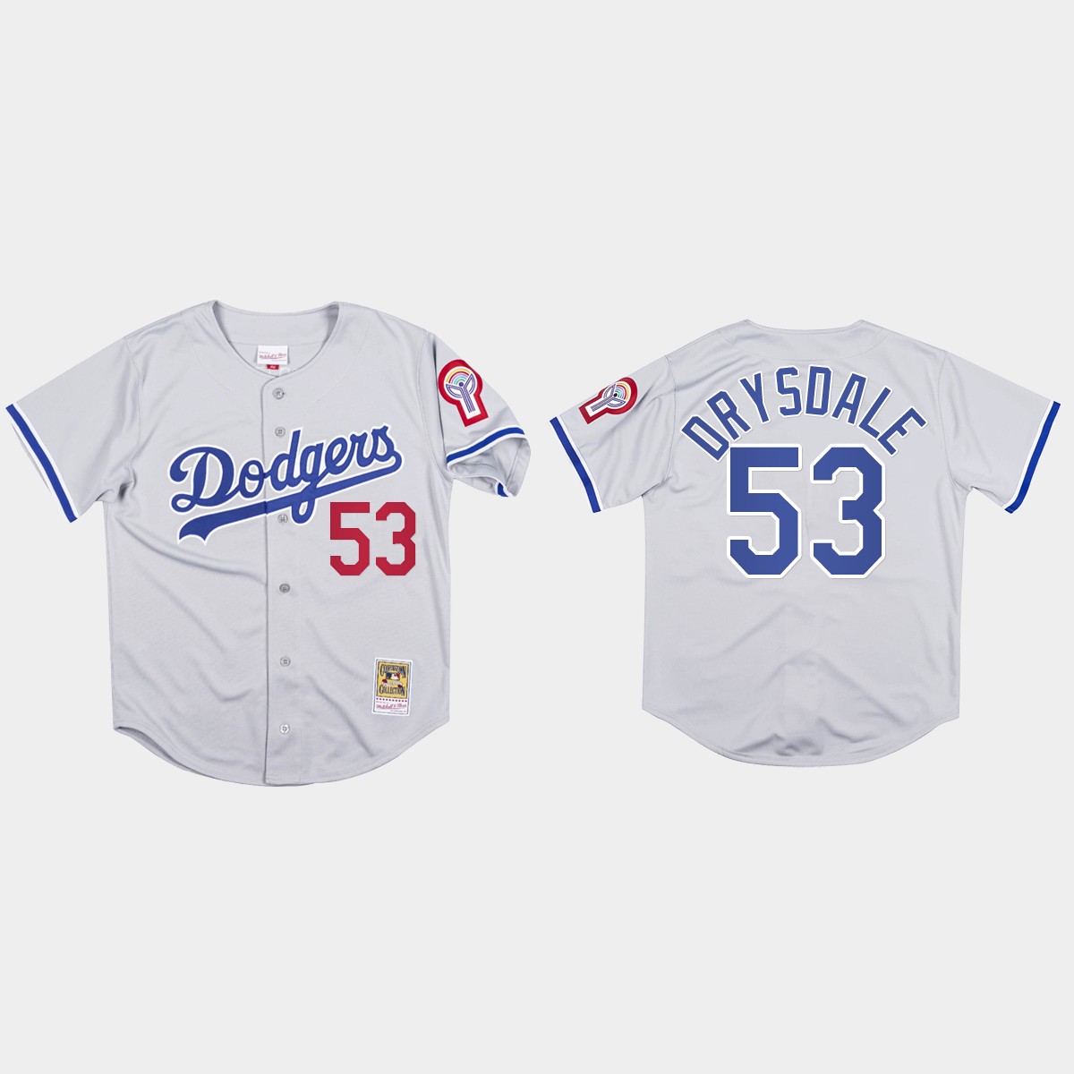 Don Drysdale #53 Los Angeles Dodgers Mitchell And Ness 1981 Jersey - Gray
