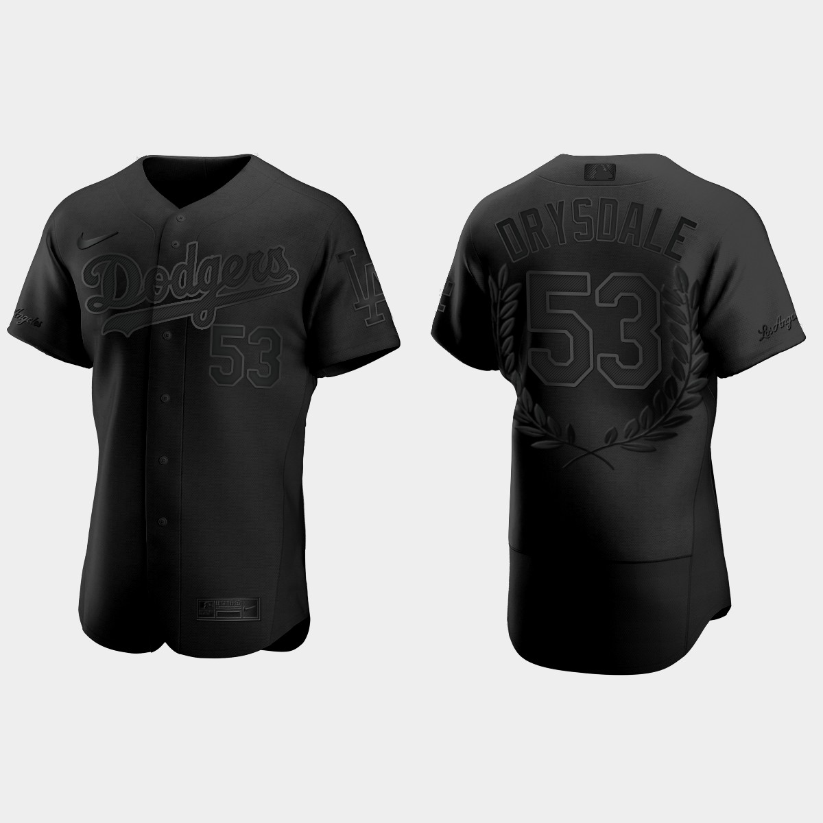 Don Drysdale #53 Los Angeles Dodgers Retirement Awards Collection Jersey - Black