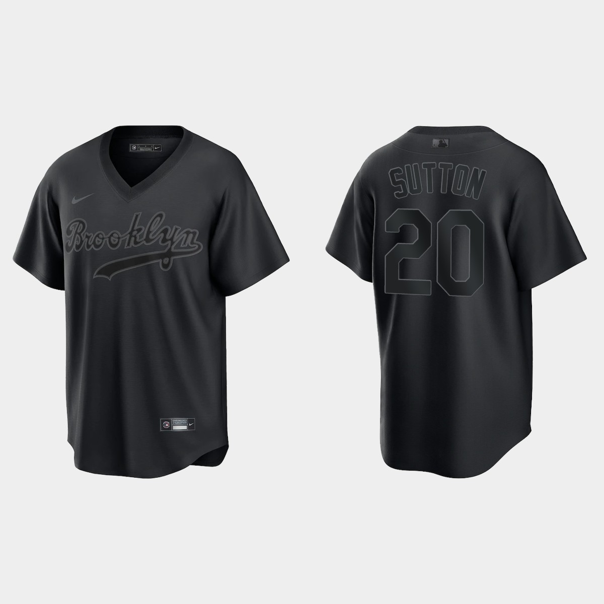 Don Sutton Brooklyn Dodgers Pitch Black Fashion Jersey - Black