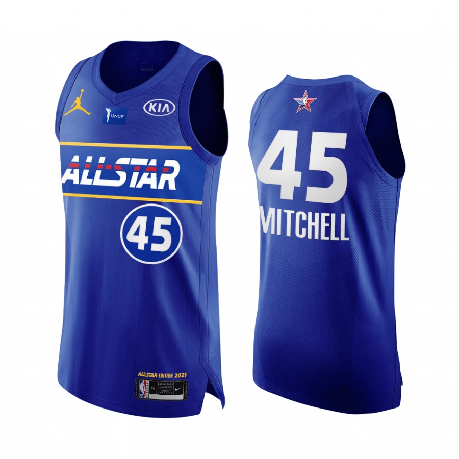 Donovan Mitchell 2021 All-Star Jersey Blue Western Conference Jazz Uniform