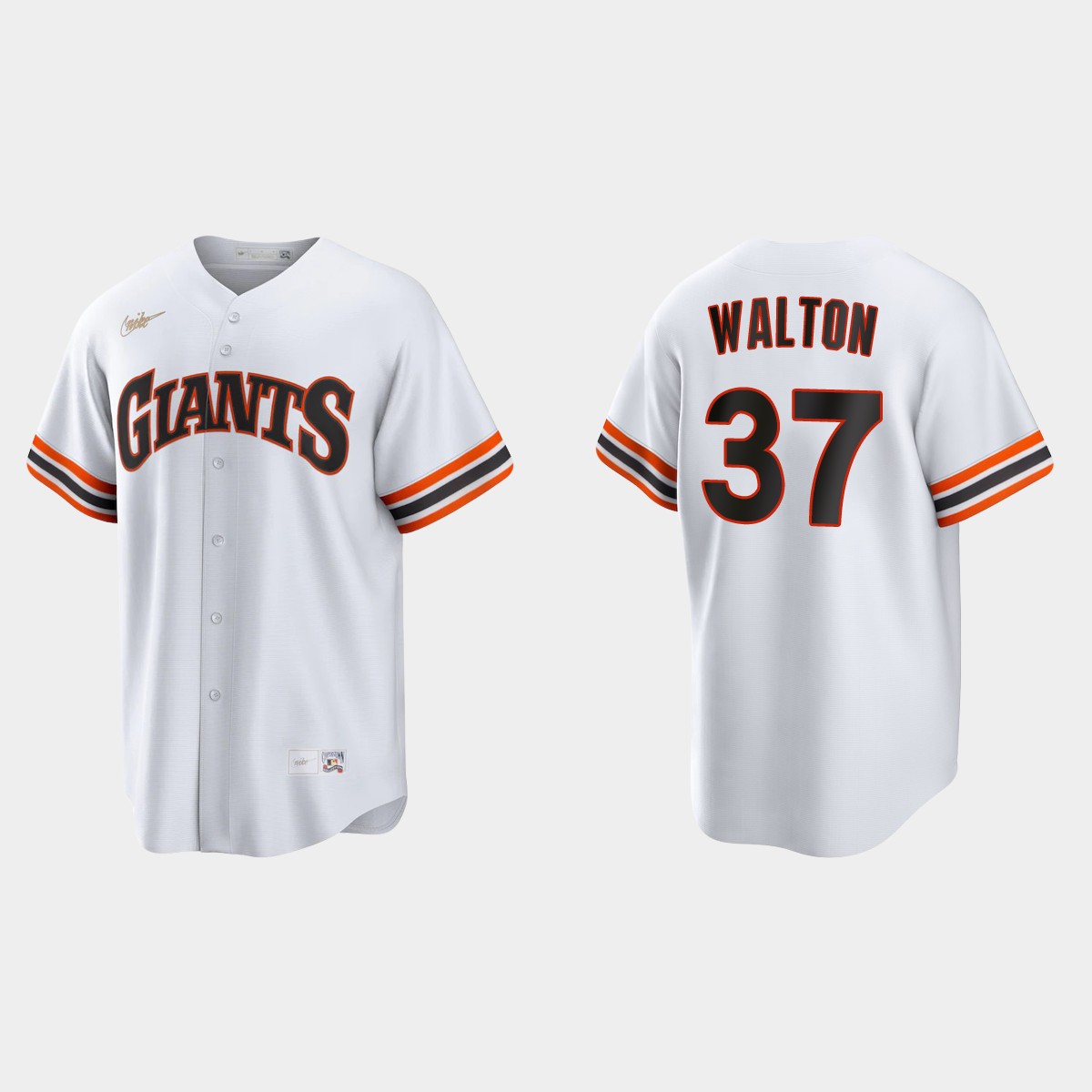 Donovan Walton San Francisco Giants Cooperstown Home Jersey - White