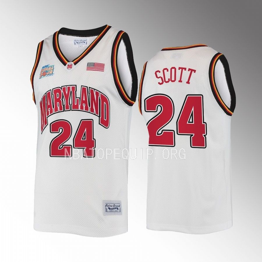 Donta Scott Maryland Terrapins White Jersey 2022-23 Classic Commemorative Retro Final 4