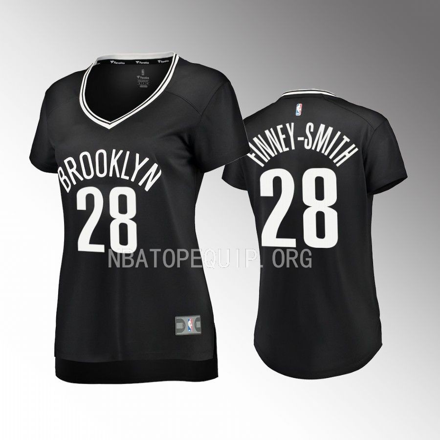 Dorian Finney-Smith Brooklyn Nets #28 Black Icon Edition Women Jersey Fast Break