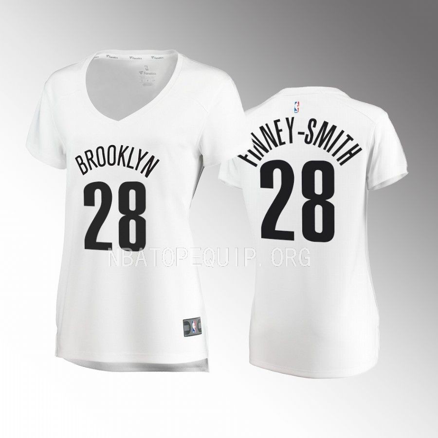 Dorian Finney-Smith Brooklyn Nets #28 White Association Edition Women Jersey Fast Break