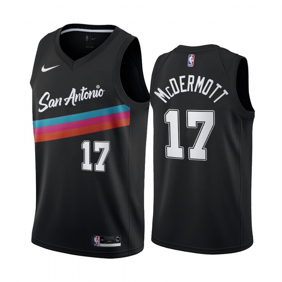 Doug McDermott San Antonio Spurs Black City Edition #17 Jersey 2021 Trade