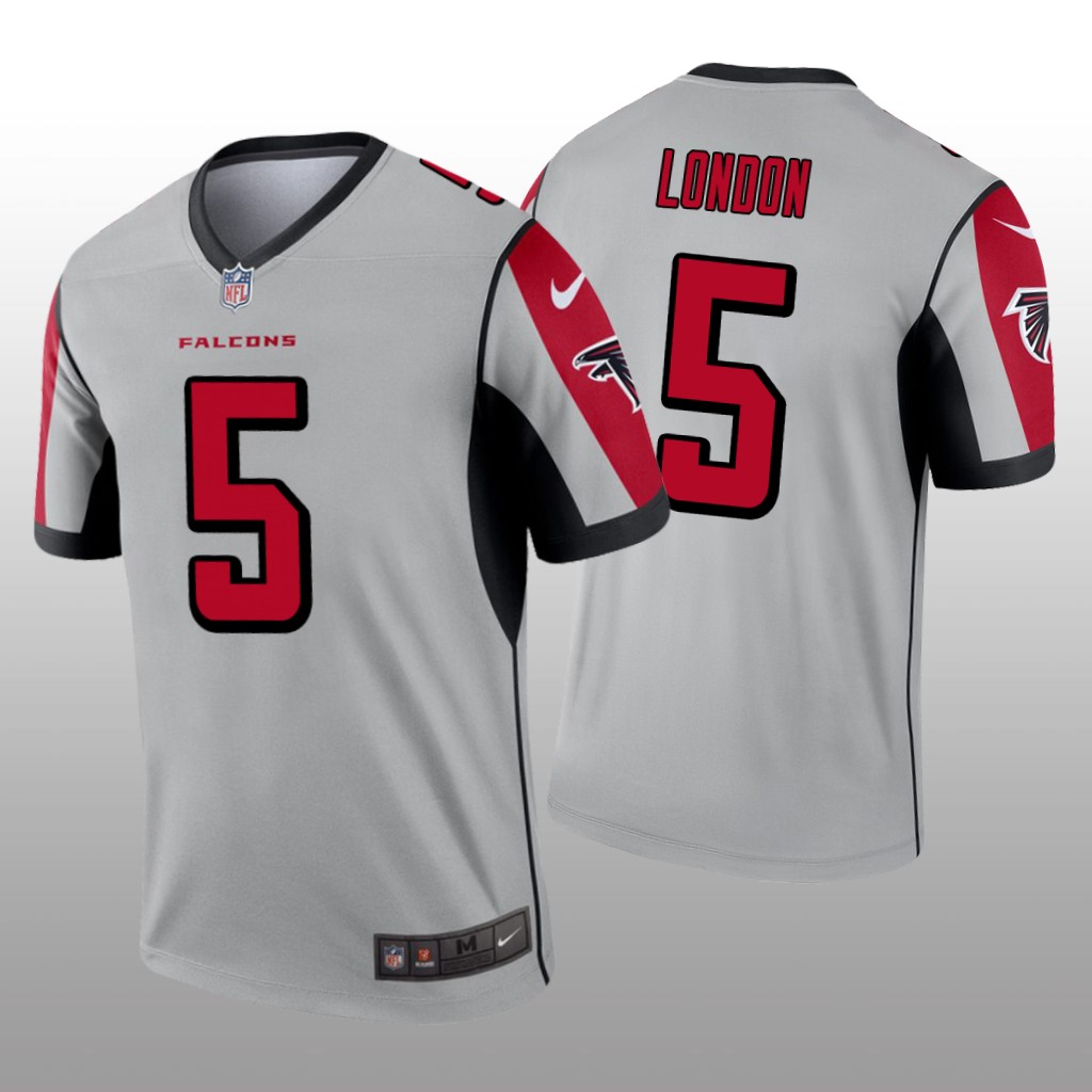 Drake London Atlanta Falcons Silver Jersey Inverted Legend - Men's