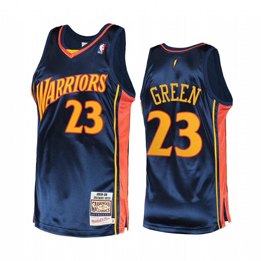 Draymond Green #23 Golden State Warriors Navy Hardwood Classics Jersey
