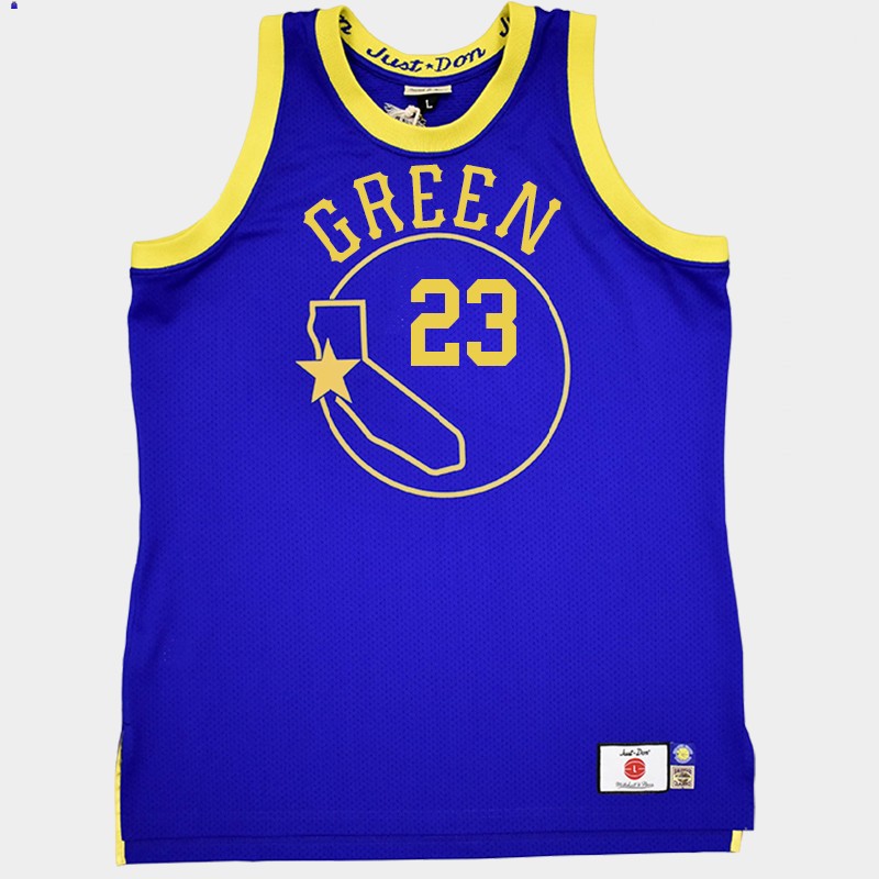 Draymond Green #23 Just Don X Mitchell Ness Golden State Warriors Royal Jersey