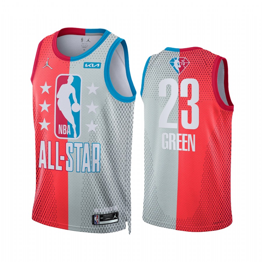 Draymond Green 2022 NBA All-Star Warriors Jersey Maroon Gray Split Limited Uniform