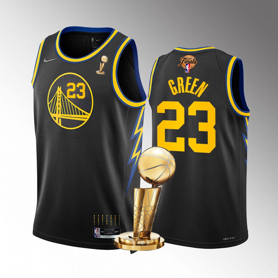 Draymond Green 2022 NBA Finals Champions Golden State Warriors Black #23 Jersey City