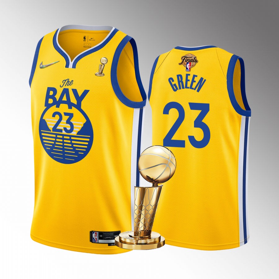 Draymond Green 2022 NBA Finals Champions Golden State Warriors Gold #23 Jersey Statement
