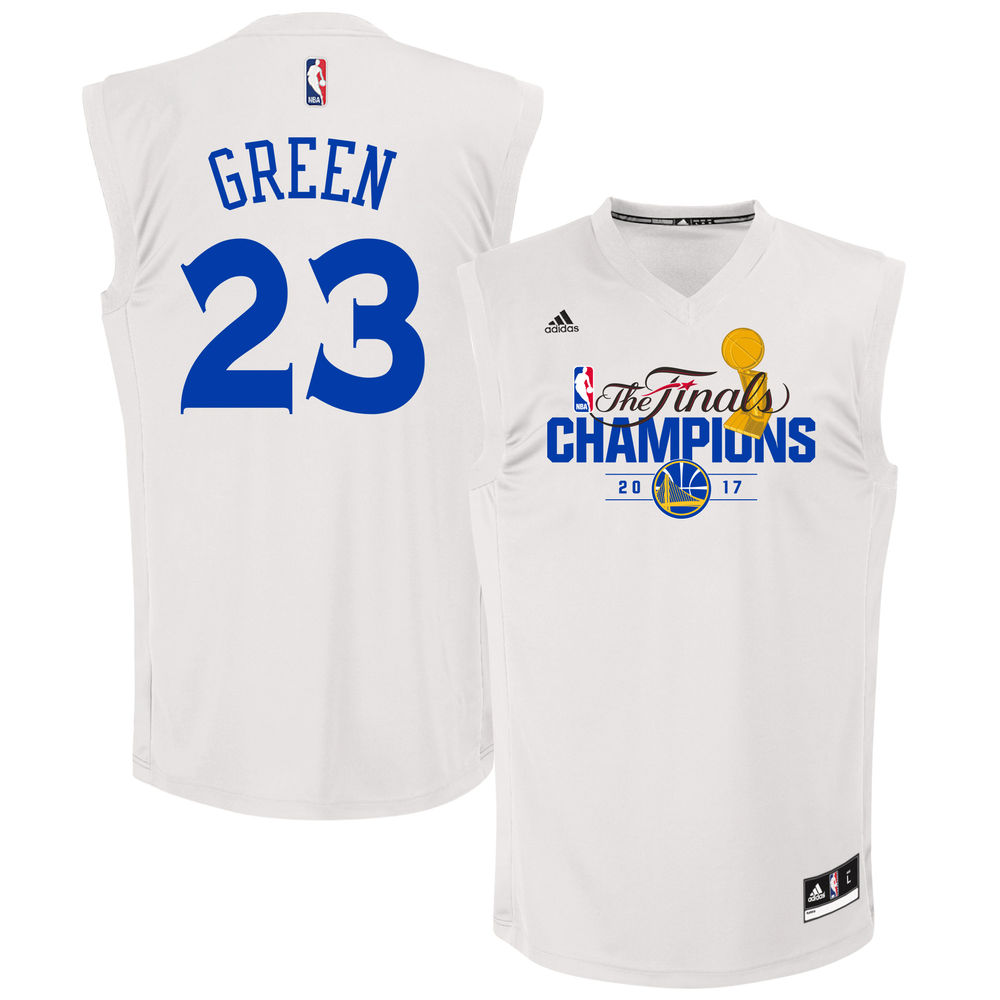 Draymond Green Golden State Warriors #23 adidas White 2017 NBA Finals Champions Fashion White  jersey