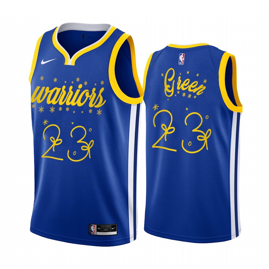 Draymond Green Golden State Warriors 2020 Christmas Night Royal Jersey Festive Special Edition