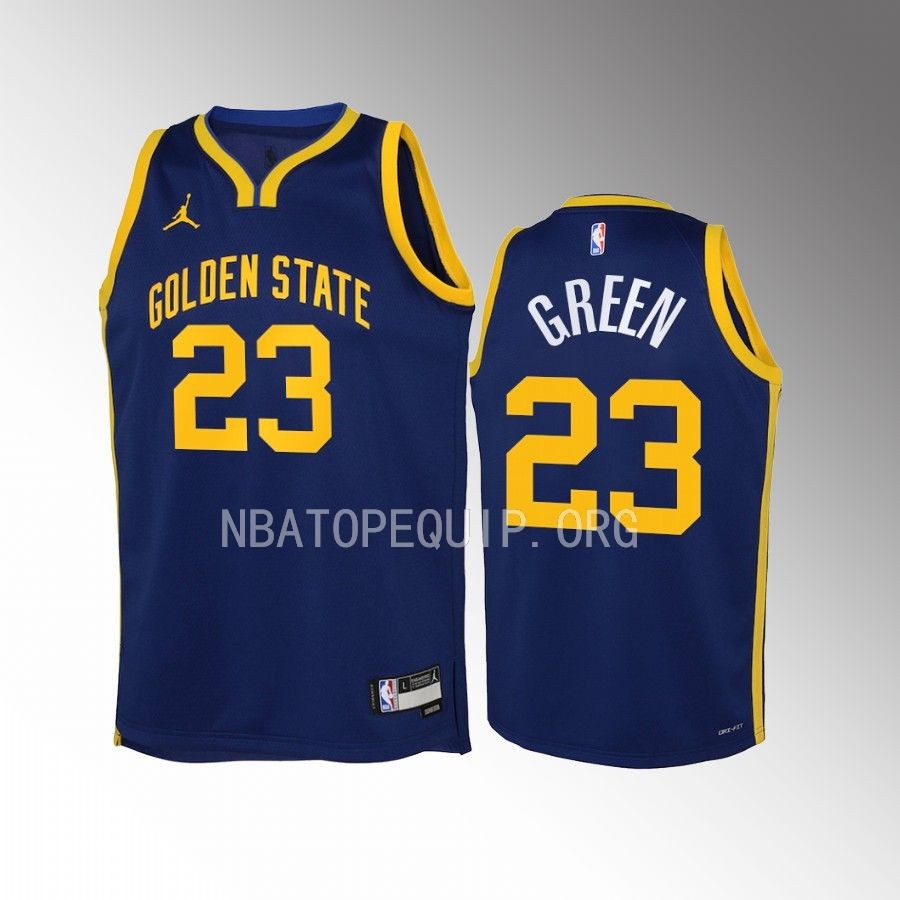 Draymond Green Golden State Warriors 2022-23 Statement Edition Navy Youth Jersey - Swingman