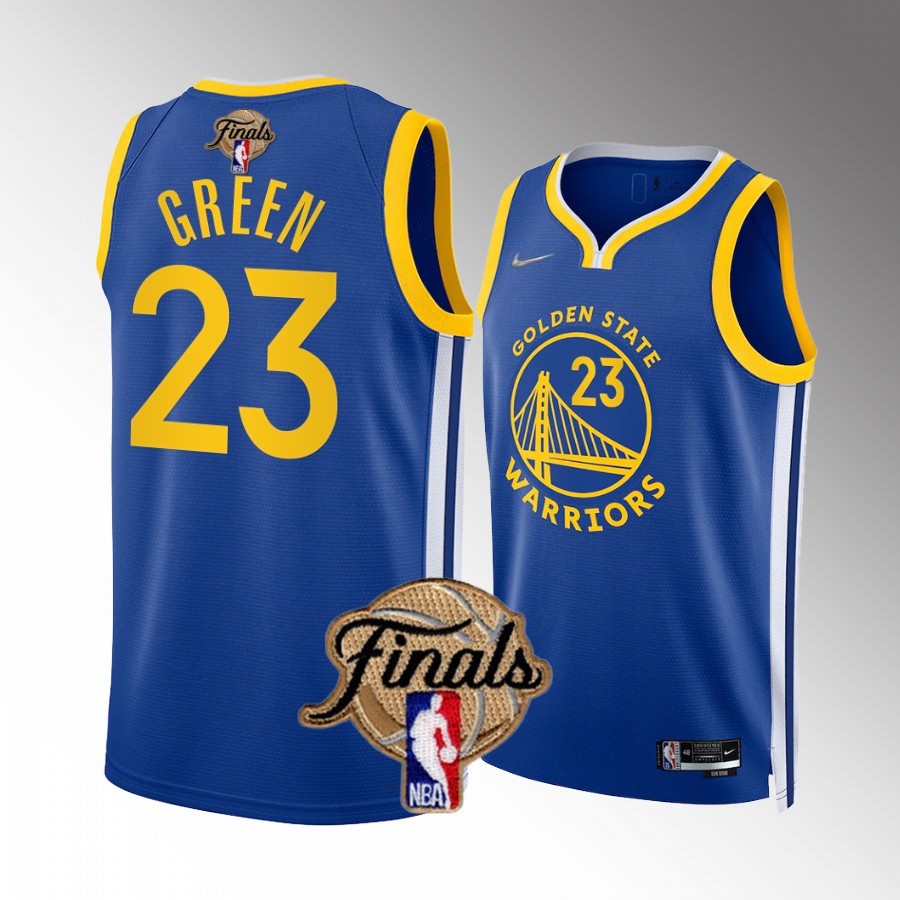 Draymond Green Golden State Warriors 2022 NBA Finals Jersey Royal #23 Diamond Badge Dub
