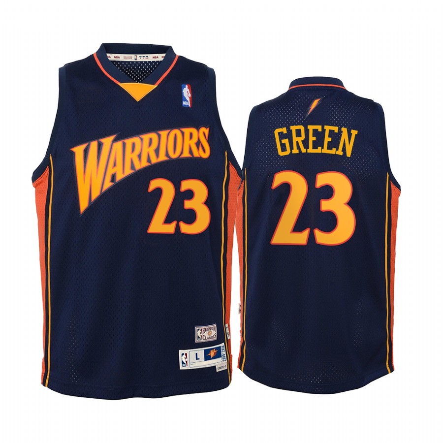 Draymond Green Golden State Warriors Hardwood Classics youth Jersey - Navy