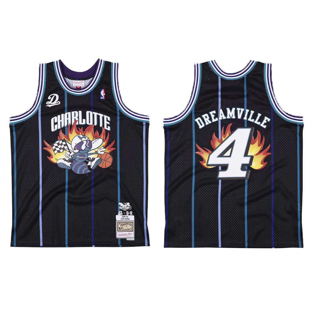 Dreamville X Charlotte Hornets BR Remix #4 Black Jersey