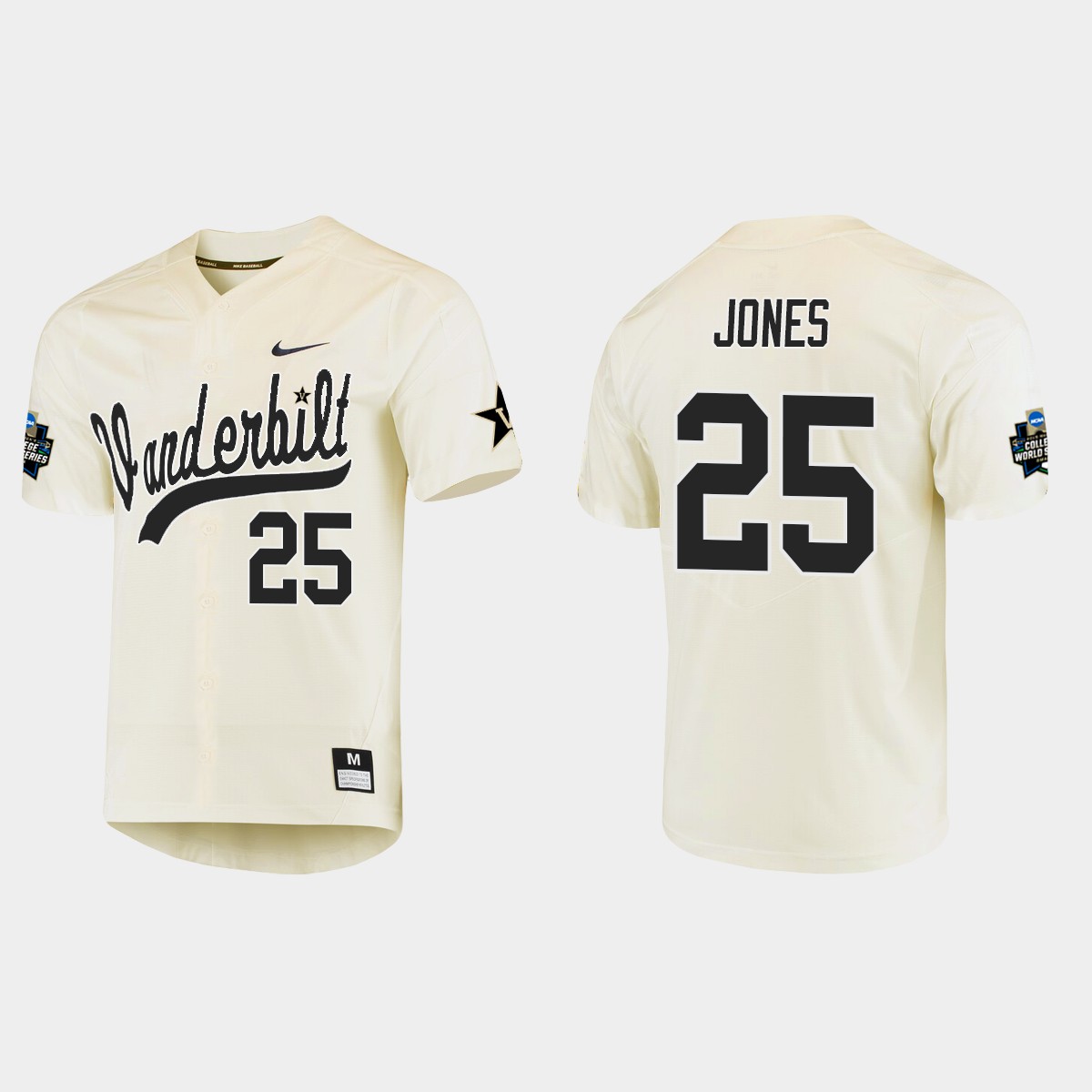 Druw Jones Vanderbilt Commodores College  Jersey - Cream