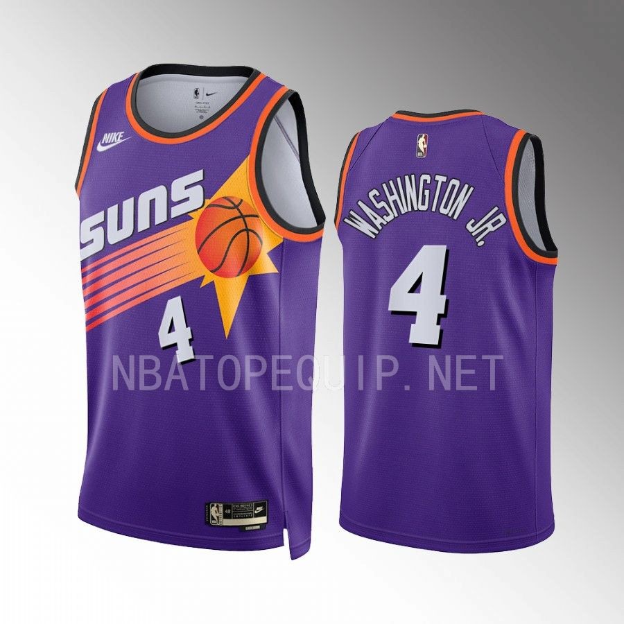 Duane Washington Jr. Phoenix Suns #4 Purple Jersey 2022-23 Classic Edition Swingman