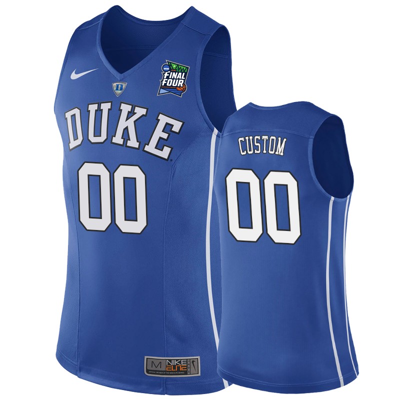 Duke Blue Devils Custom #00 Blue 2019 Final-Four   Jersey