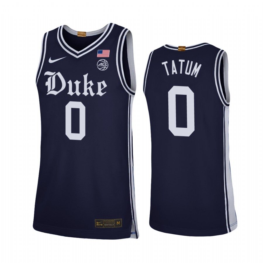 Duke Blue Devils Jayson Tatum Jersey Alternate Navy Brotherhood Uniform
