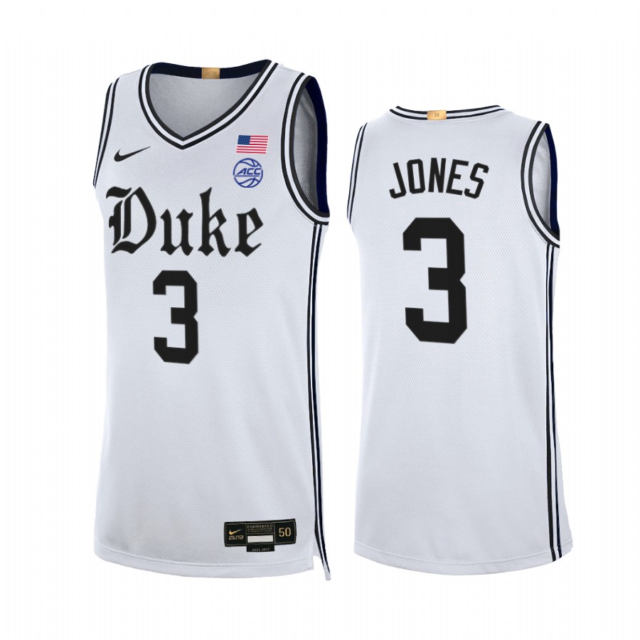 Duke Blue Devils Jeremy Roach Jersey 2021-22 The Brotherhood White Limited  Uniform