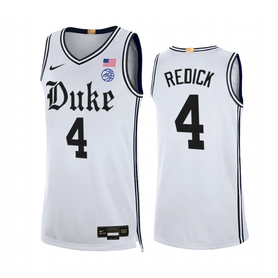 Duke Blue Devils JJ Redick Jersey 2021-22 The Brotherhood White Alumni Limited Uniform