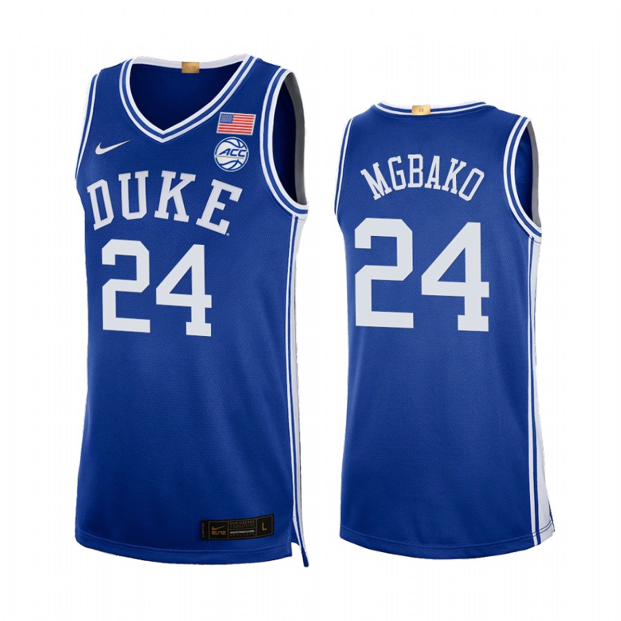 Duke Blue Devils Mackenzie Mgbako Jersey 2023 Classc 5-Star Royal College  Uniform