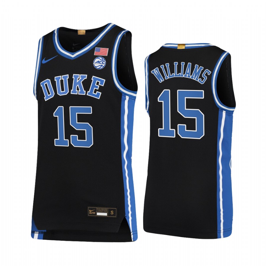 Duke Blue Devils Mark Williams Jersey 2021-22 College  Black Limited Uniform