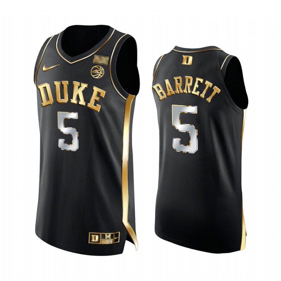 Duke Blue Devils RJ Barrett Jersey Golden Edition Black NBA Alumni Uniform