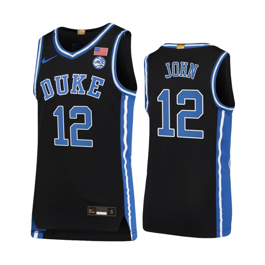 Duke Blue Devils Theo John Jersey 2021-22 College  Black Limited Uniform