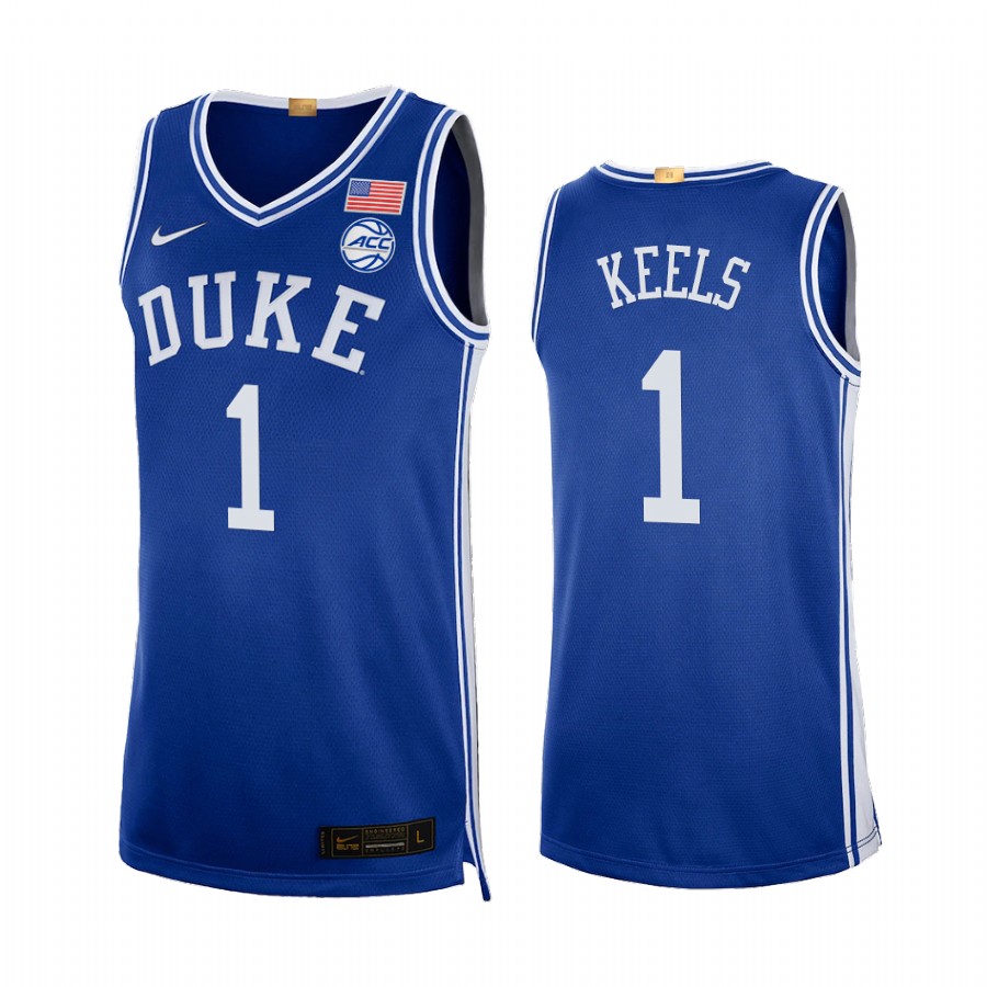 Duke Blue Devils Trevor Keels Jersey 2021-22 College  Royal Uniform