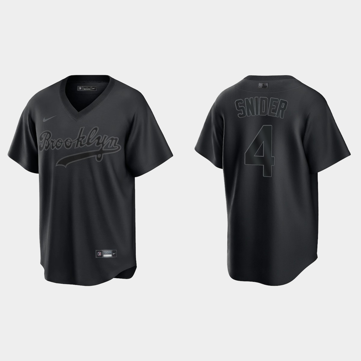 Duke Snider Brooklyn Dodgers Pitch Black Fashion Jersey - Black